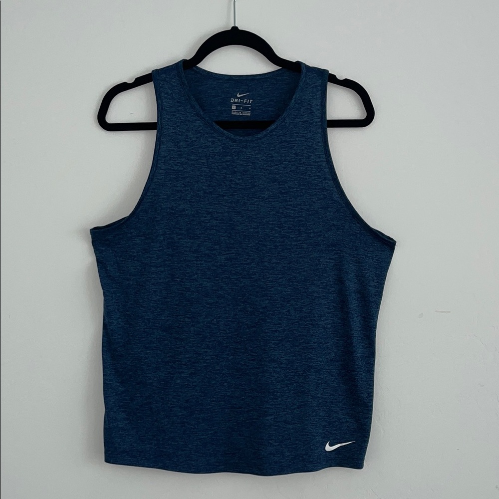 Nike Men’s Navy Heather Performance Tank Top, Large